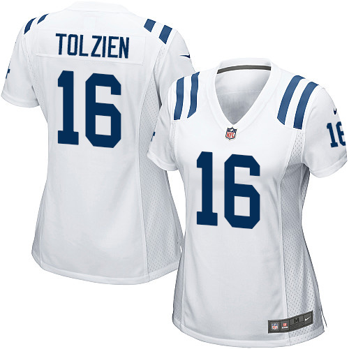 Women's Game Scott Tolzien Nike Jersey White Road - #16 NFL Indianapolis Colts